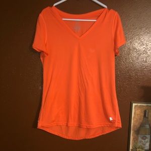 Danskin Now Bright Orange Woman’s Athletic Casual Tee Size Large